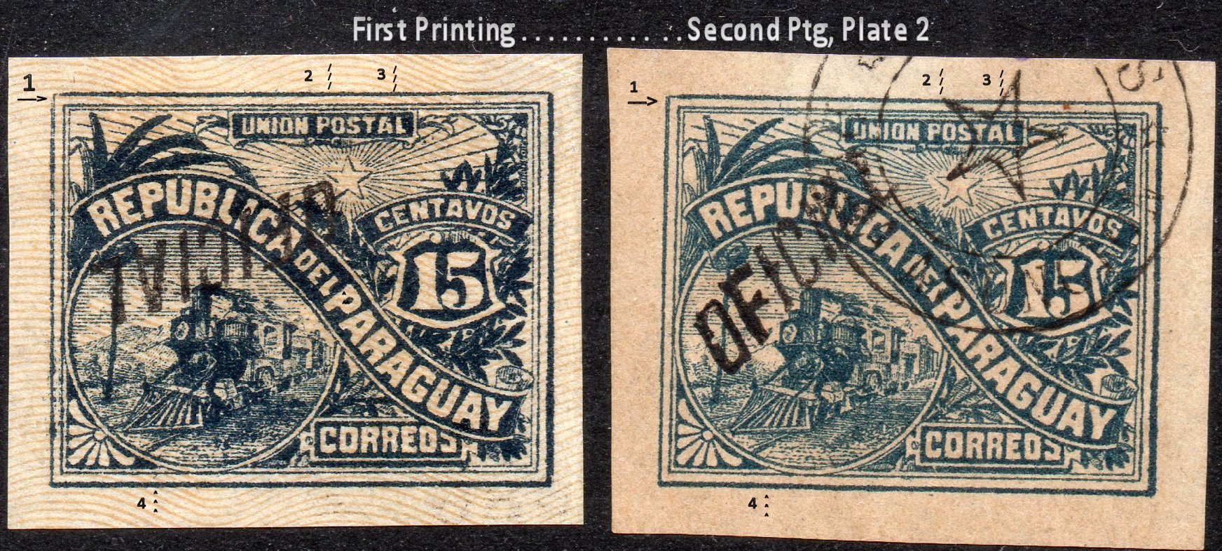 Paraguay 1886 Official First Printing feature